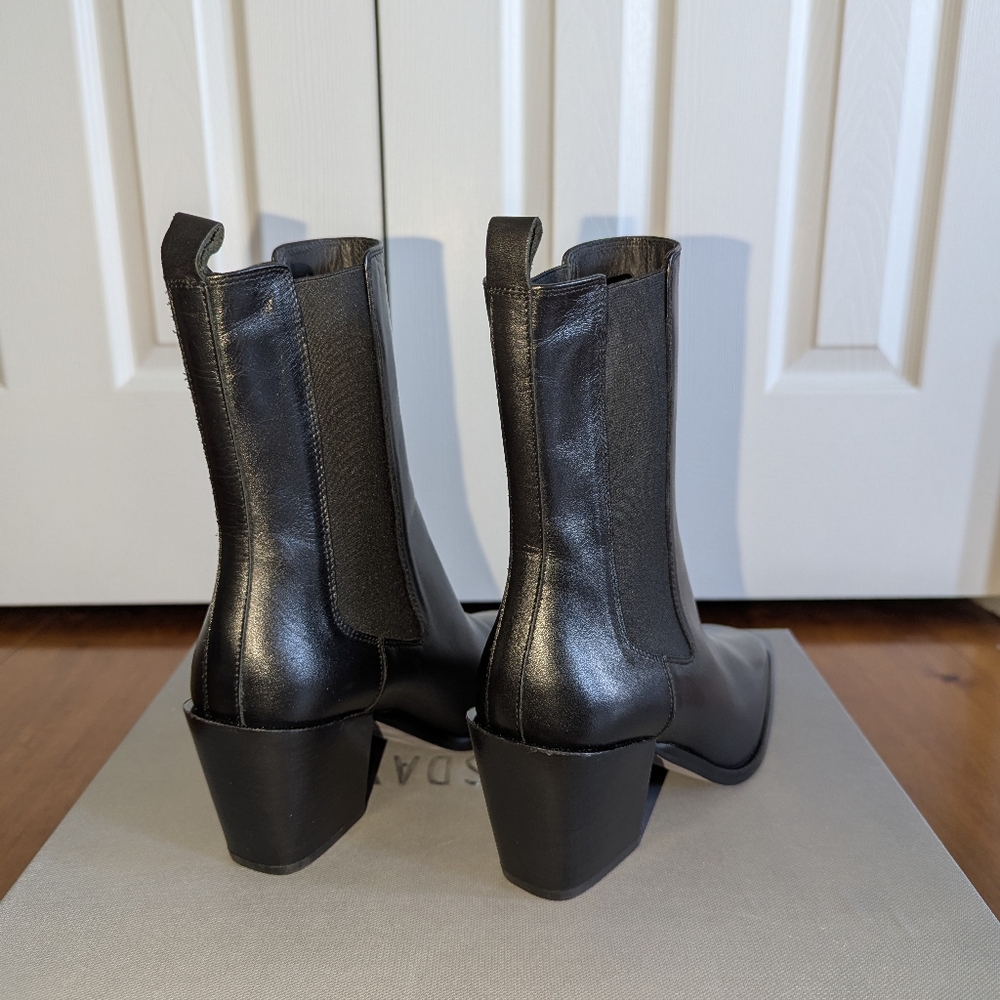 Thursday Boot Company Black Soho Boots: Square Toed Boots - Picture 4 of 8